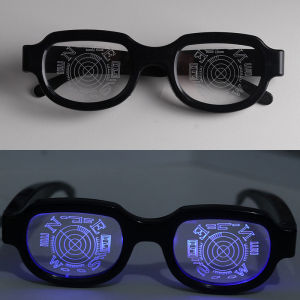 Fashion Conan Luminous Decorative Glasses Neon Light Decoration LED Sunglasses for Nightclub DJ Dance Music Rave Costume Night