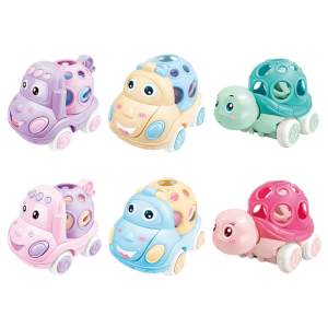 Funny Inertia Car Toy Cartoon Animal Car Toy Clear Mechanics Push and Go Car Toy Fine Motor Skill Training Toy for Baby