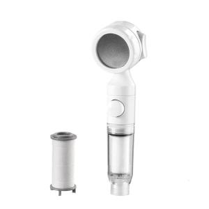 Small Pressurized Shower Head for Traveler Builts In 3 Stage Filtrations Systems Improves Skin Hydrations Daily Use