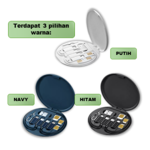 Tempat Penyimpanan Kabel Data HP Fast Charging Konektor Adaptor Micro Usb Lightning Iphone Type C