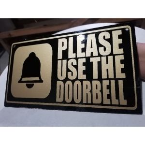 Reflective Please Use The Doorbell Signage - 5.9x 7.9 inches Aluminum Board