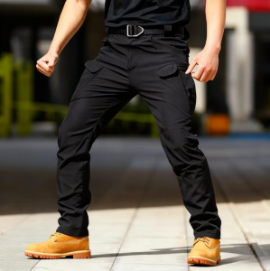 IX9 IX7 Tactical Pants Men Casual Fit Stretch Elastic Waist Quick-Dry Lightweight for Outdoor