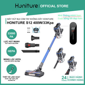 Máy Hút Bụi Cầm Tay Không Dây HONITURE S12 Đa Năng Công Suất 400W/33Kpa Sử Dụng Max 55 phút/12L Màn Hình Cảm Ứng LCD - Chính hãng bảo hành 24 tháng