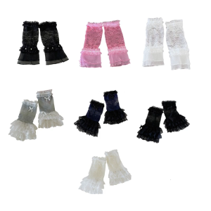 Hoa sang trọng Găng tay ren co giãn nylon ổng tay chống nắng Phụ kiện tiệc cưới 28cm Chiều dài đàn hồi còng