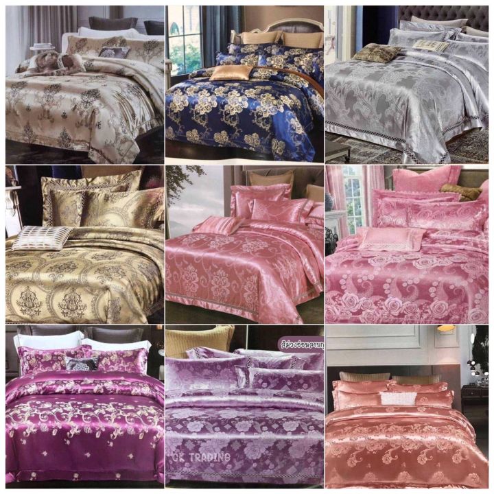 ชุดเครื่องนอน 🔥💥💥 ชุดผ้าปูที่นอน ผ้าแพร ครบเซ็ท 6 ชิ้น พร้อมผ้านวม ขนาด ...