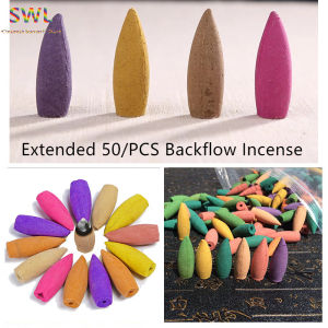 50Pcs Oversize Backflow Incense Cone Incense Burner Natural Handmade Incense Cones Incense Stick Sandalwood Agarwood Wormwood 加长款倒流香粒 檀香 沉香 香炉