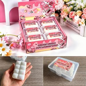 XIAHU Donut Wax Cracking Squeeze Toy Chocolate Cat Paw Crunchy Sound Ball Crackable Texture Sensory Squeeze Toy For Stress Anxiety Relief