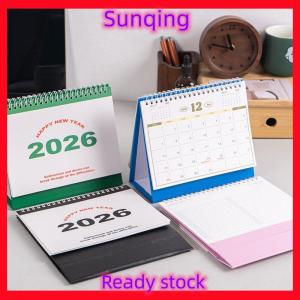 SQ Stationery [Flash Sale] ปฏิทิน2026อย่างง่ายสมุดจดบันทึกตารางเวลารายเดือนรายวันการจัดการเวลาโฮมออฟฟิศการตกแต่งเดสก์ท็อปปฏิทินแบบยืน