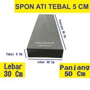 SPON ATI / BUSA ATI / SPON EVA TEBAL 5 CM WARNA HITAM UKURAN 30 X 50 CM UNTUK BANTALAN AMPLAS TARGET PANAHAN DAN KERAJINAN PERAHU KARET DLL