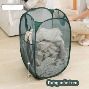 Giỏ Lưới Đựng Đồ Giặt Đồ Chơi Trẻ Em Cỡ Lớn 72L Cứng Cáp Gấp Gọn Thông Minh