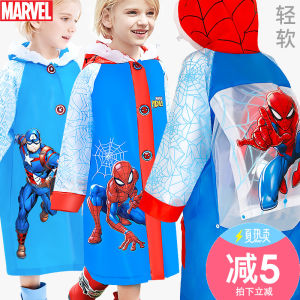 SG Stock Kids Raincoat★M to 4XL★Smally Disney Spider-Man/ Elsa Children Student Rain Coat Poncho Cover Cape Umbrella