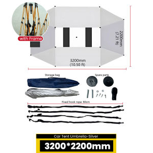 Heyman Car Tent Umbrella Car Shade Universal Car Tent Movable Carport Mobile Folding Carport Car Canopy Umbrella for Outdoor Tent