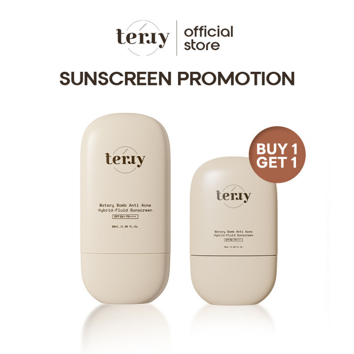 (โปรโมชั่นใหญ่แถมเล็ก) Terry Watery Bomb Anti Acne SPF50+ PA ++++ 50ml ...