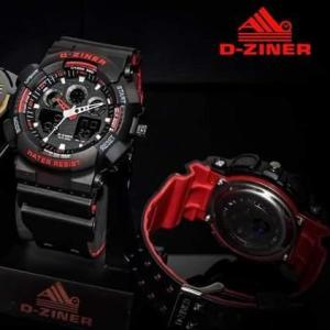 JAM TANGAN DZINER 8185 DUALTIME ORIGINAL 100% BISA BUAT BERENANG DAN GARANSI 1 TAHUN!!!!