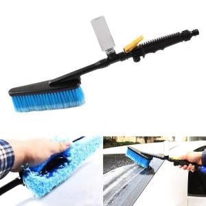 LASAN Super Soft Car Wash Brush Hose AdapterVehicle Truck Water Spray Nozzle Cleaning Tool With Foam Bottle For Car Care (Without Hose)