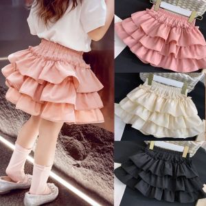 MUSASI Ballet Style Pleated Cake Skirts Lightweight Sweet Bubble Skirts Cute Elastic Waist Princess Skirts Girls