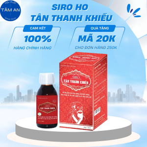 Siro ho Tân Thanh Khiếu 120ml trị viêm xoang viêm mũi dị ứng ho khan ho có đờm