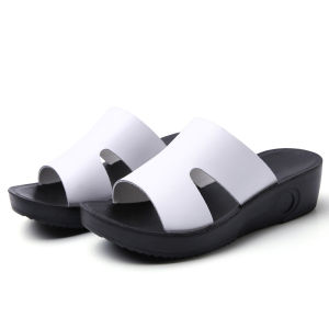 [Free Shipping] Outdoor Wear Summer WomenS Comfortable Flip-Flops Thick-Soled Versatile Thick-Soled Korean Style Genuine Leather Fashionable And Casual