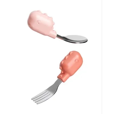 He Or She Stainless Steel Fork & Spoon Set / SUS Medical Grade Baby Fork & Spoon Set | HeOrShe