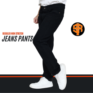 SRSEVEN7 Celana Jeans Panjang Pria Reguler Big Size Black