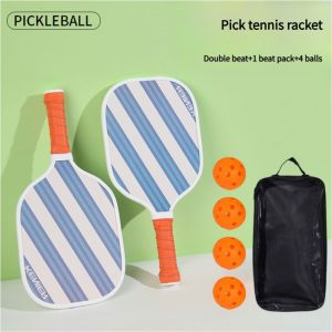 Pickleball Paddle Set of 2 Racquets and 4 Balls Pickle Ball Racket Pickleball Paddles Outdoor Sports