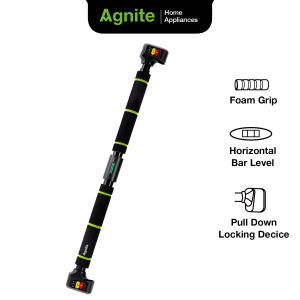 Agnite Adjustable Pull Up Bar / Chin Up Doorway Door Bar / Iron Gym 70-135 cm Kapasitas 100 kg ER06X