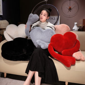 JOJO CASTLE Ins Red Love Heart Hand in Hand Pillow 7 Colors Back Cushion Desk Sofa Home Decor Kids Child Birthday Christmas Present Gift Cushion