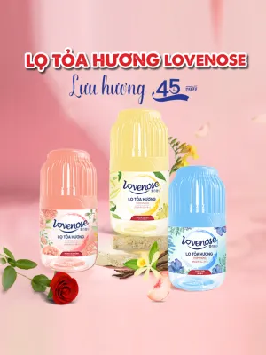 Lọ tỏa hương Lovenose hương thơm tự nhiên dễ chịu khử mùi sáp thơm phòng thế hệ mới 45 ngày