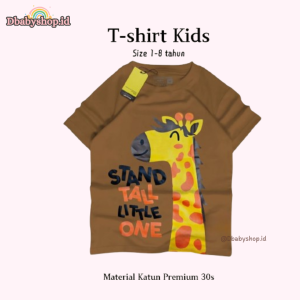[Dbabyshop] Baju Kaos Distro Anak Laki Laki Motif Jerapah Bahan Katun Premium 30s Usia 1-8 Tahun