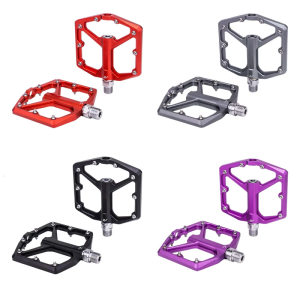 Nonslip Road Bicycles Pedals Aluminum Alloy Pedals Mountain Bicycles Pedals Smooth Bearings Wide Flat Cycling Pedals