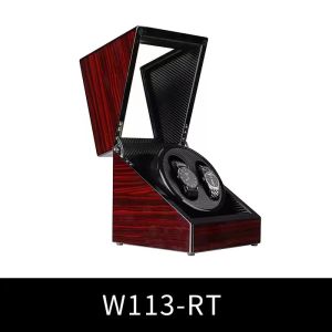 กล่องหมุนนาฬิกา 2 เรือน สีอบเปียโน Watch Winder กล่องหมุนนาฬิกาอัตโนมัติ กล่องใส่นาฬิกา กล่องนาฬิกา สีเปียโน