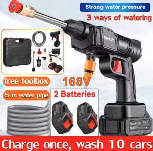 Portable Cordless Pressure Washer Car Wash Machine Lithium Battery Power Spray Water Gun Wireless Rechargeable COD