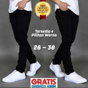 CELANA PANJANG Jeans PRIA BAHAN NGARET MODEL PENSIL SLIM FIT