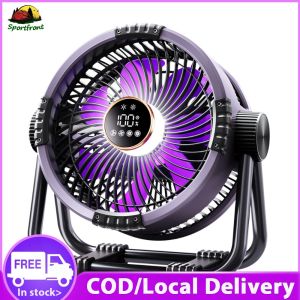Portable USB Fan with LED Lantern and 20000mAh Power Bank for Outdoor Adventures and Home Use