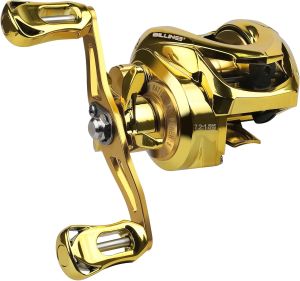 BILLINGS Baitcasting Reel Lightweight Nylon Frame Baitcaster Fishing ReelCompact Design7.2:1 High-Speed Gear Ratio Casting ReelSuper Smooth17.6LB Max Drag with Aluminum Spool