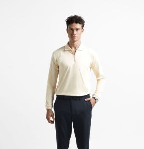 Broodis Kaos Polo Shirt Zipper VERMONT DARK GREY Long Sleeve Kaos Polo Pria Lengan Panjang