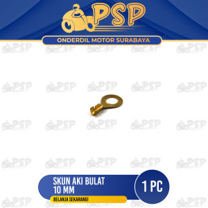 Skun Aki Bulat 10mm Baut 14 (Harga Per 1 Biji) - Scun Sekun Klem Terminal Accu Soket Socket Ring