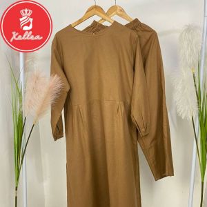 Baju Setelan Wanita Katun Linen Lengan Karet Celana Panjang Kekinian Jumbo Remaja Korean Style Setelan Ootd Vera Set - XELLEA