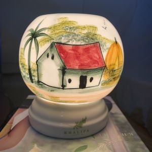 Đèn Xông Tinh Dầu Bát Tràng (Size 12cm) - Hàng Xuất khẩu EU - Nhiều Hoa văn đẹp (Tặng Tinh dầu 10ml)