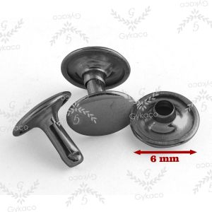Asesoris Tas Centang Kenong 6x6mm (2 muka) // Aksesoris Tas Murah Kancing Kenong - Aksesoris Tas
