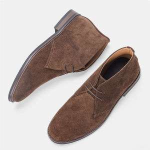 YUAAE Brand Fashion 2021 Genuine Leather Boots Comfortable walking boots for men Size 7~12 Men Ankle boots