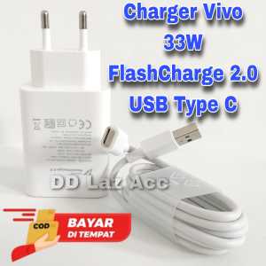 CHARGER VIVO V21 / V21e / V21 5G V20 V20 SE X50 X60 PRO 33W FLASH CHARGE 2.0 USB C