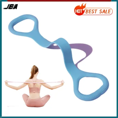 JBA 8 Shape Yoga Elastic Band TPE 20lbs Durable Anti Break 47cm Back Trainer Shoulder Stretcher Lightweight Resistance Band For Women