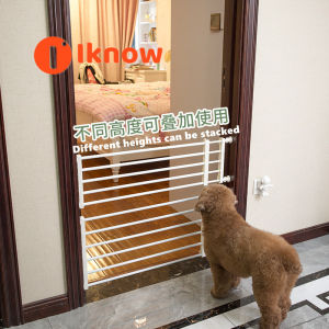 I ทราบรางนิรภัยเด็กแบบยืดหดได้1ชิ้นตาข่ายป้องกันประตูนิรภัยสําหรับสัตว์เลี้ยงเด็กระเบียงรางสุนัขในร่มและกลางแจ้ง