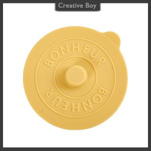 [Creative] 1pcs Universal Silicone Glass Cup Cover Sealing Protective Lid Heat Temperature Preserve for Coffee Milk Cup with Convex Handle