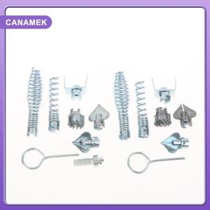 【CANAMEK】 7 8Pcs Drain Cleaner Machine Combination Cutter Head Tool Cutting Head Tool Home Toilet Bathroom Bath Bathtub Accessories