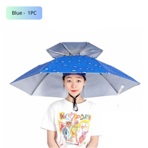 Double-layer Umbrella Hat Head for Adult Anti UV Protect Windproof Holdless Umbrella Hat For Outdoor - DailyDwell1