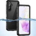 สำหรับ Samsung Galaxy A16 5G 4G ซองกันน้ำพร้อมอุปกรณ์ป้องกันหน้าจอในตัวกันฝุ่นใสป้องกันทุกส่วนของเครื่องกันกระแทกสำหรับ Samsung Galaxy  A56 5G,A36,A26.A55,A35,A25 5G,A15,A54,A35,A15,A14,A24 4G. 