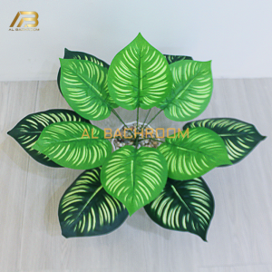 Tanaman Hias Artifisial Daun Keladi Zebra B8240 Warna Hijau Elegan untuk Dekorasi Rumah
