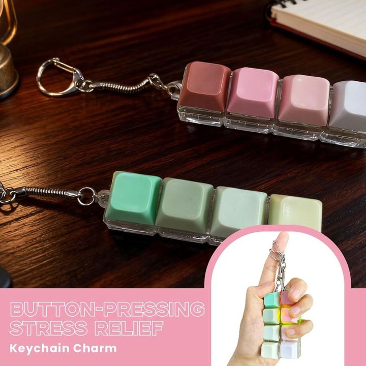 NLUU Stress Relief Keyboard Fidget Colorful LED Lightweight Keyboard ...
